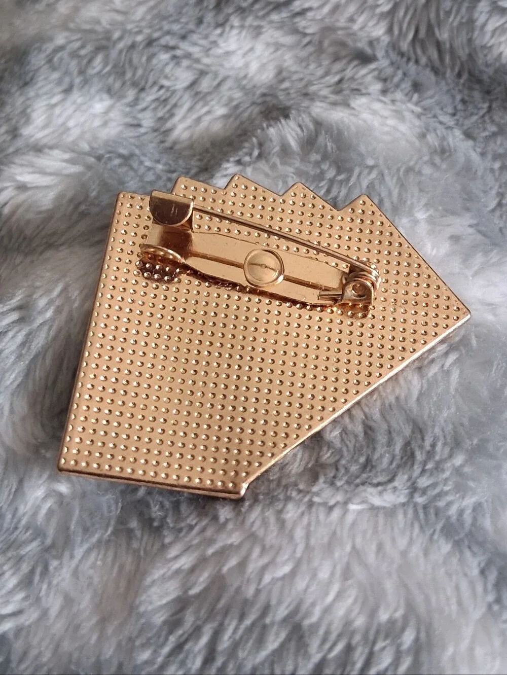 Rhinestone Playing Card Brooch